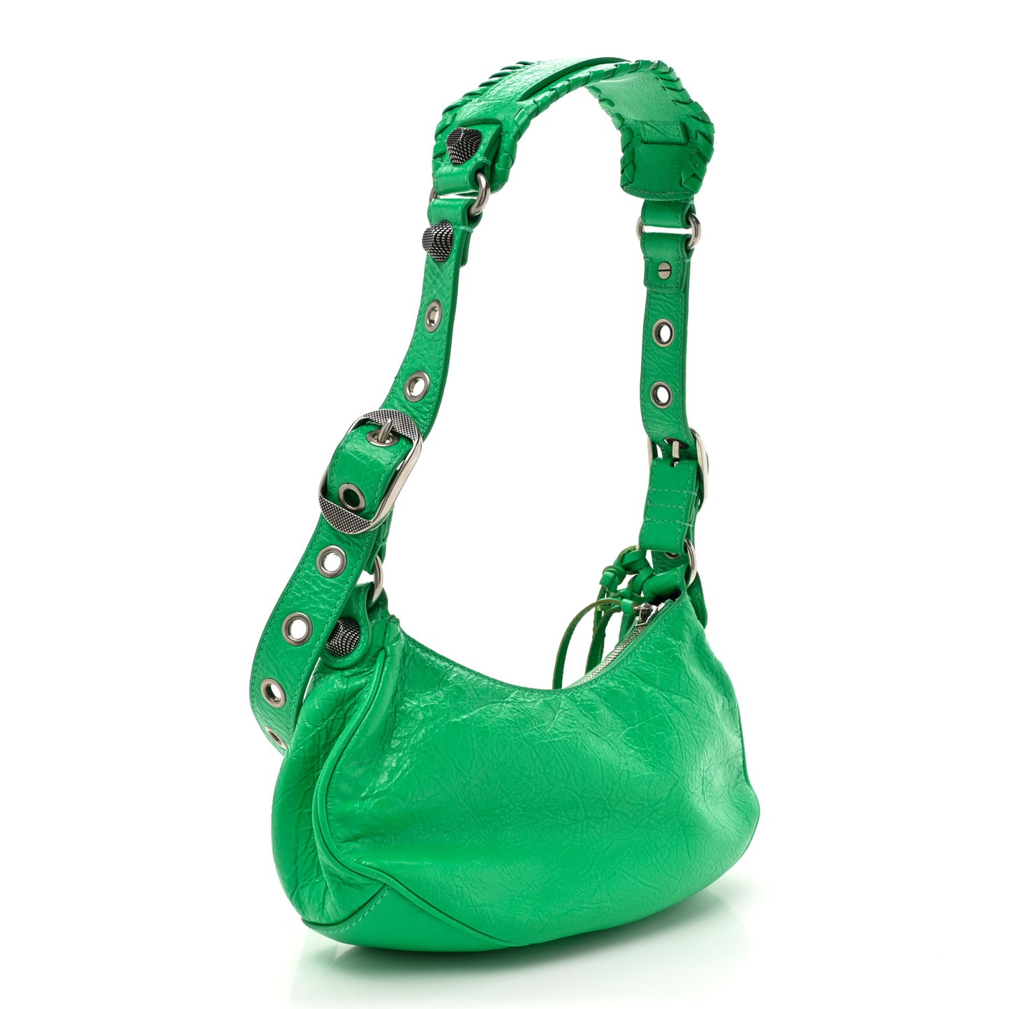 Agneau Arena Le Cagole Shoulder Bag XS Vivid Green