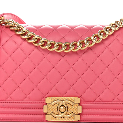 Chanel Lambskin Quilted Medium Boy Flap Pink 8 of 10