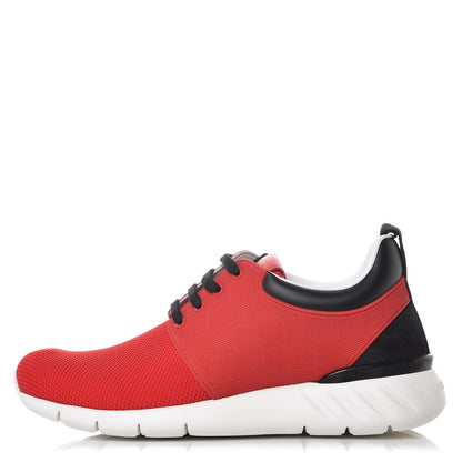 Louis Vuitton Rubber Mesh Suede Damier Fastlane Low Sneakers 5 Rouge 1 of 8