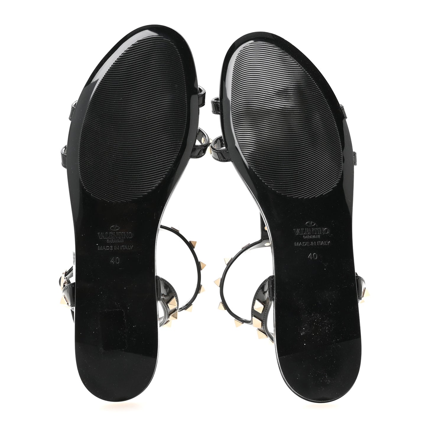 PVC Jelly Rockstud Caged Sandals 40 Black