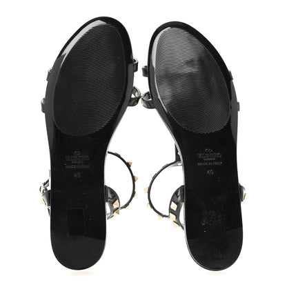 Valentino Garavani PVC Jelly Rockstud Caged Sandals 40 Black 6 of 8