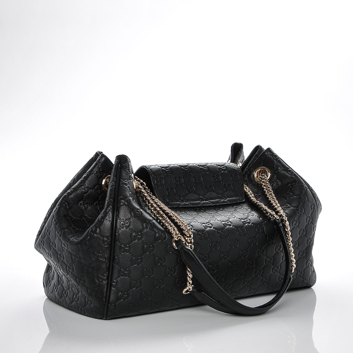 Gucci Guccissima Medium Emily Shoulder Bag Black 3 of 7