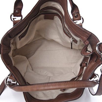Gucci Pebbled Calfskin Medium Miss GG Top Handle Bag Light Cuir 6 of 14