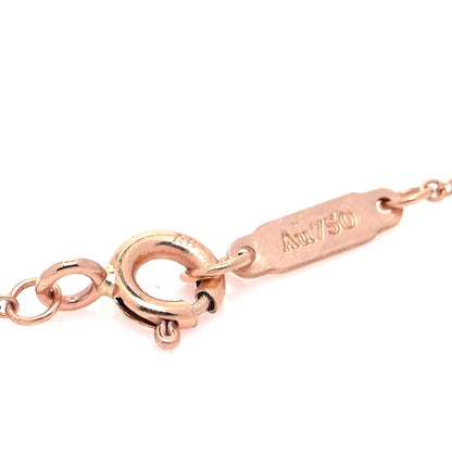 Tiffany 18K Rose Gold Diamond Atlas Pierced Pendant Necklace 6 of 7