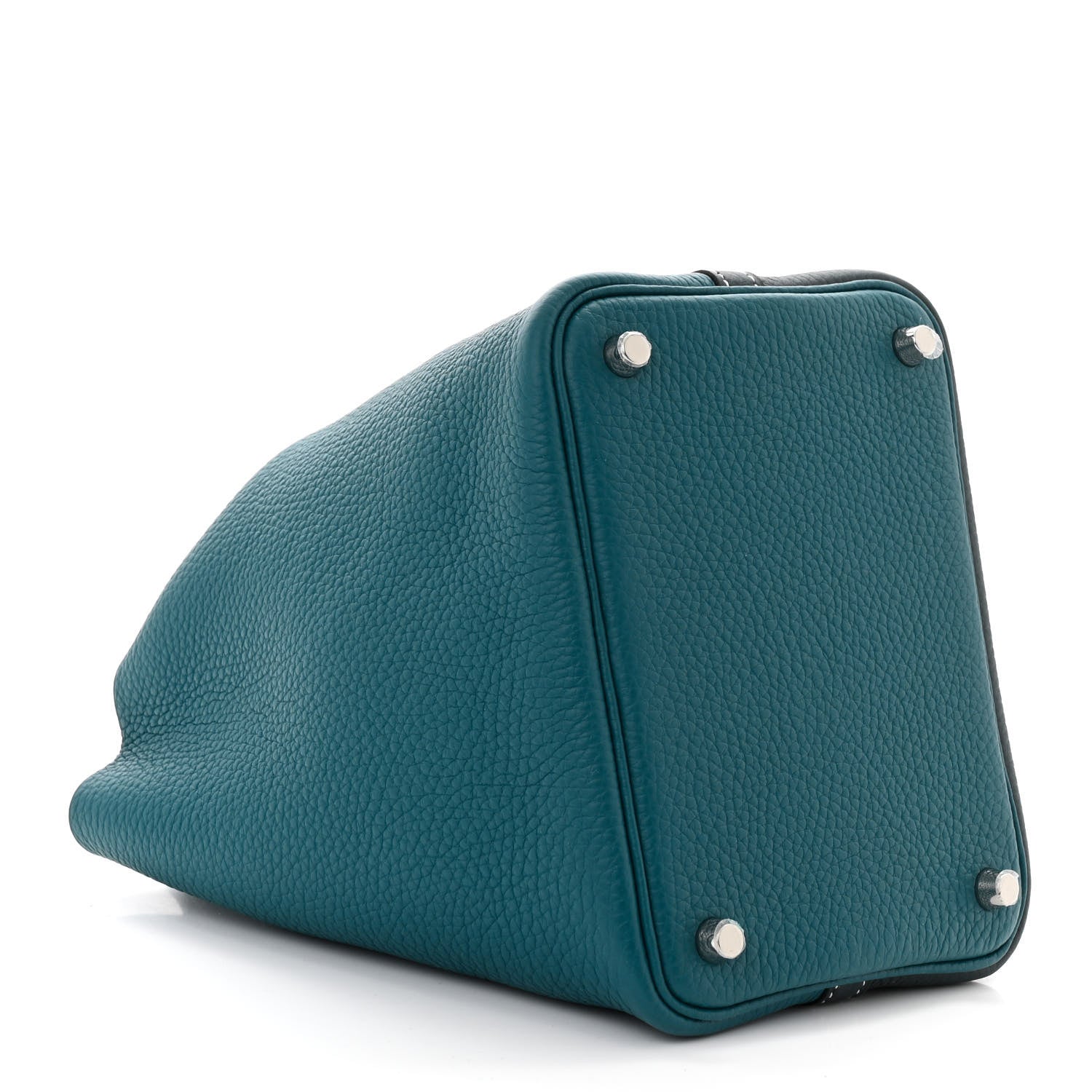 Hermes Taurillon Clemence Casaque Picotin Lock 18 PM Vert Bosphore Vert Cypress 4 of 10
