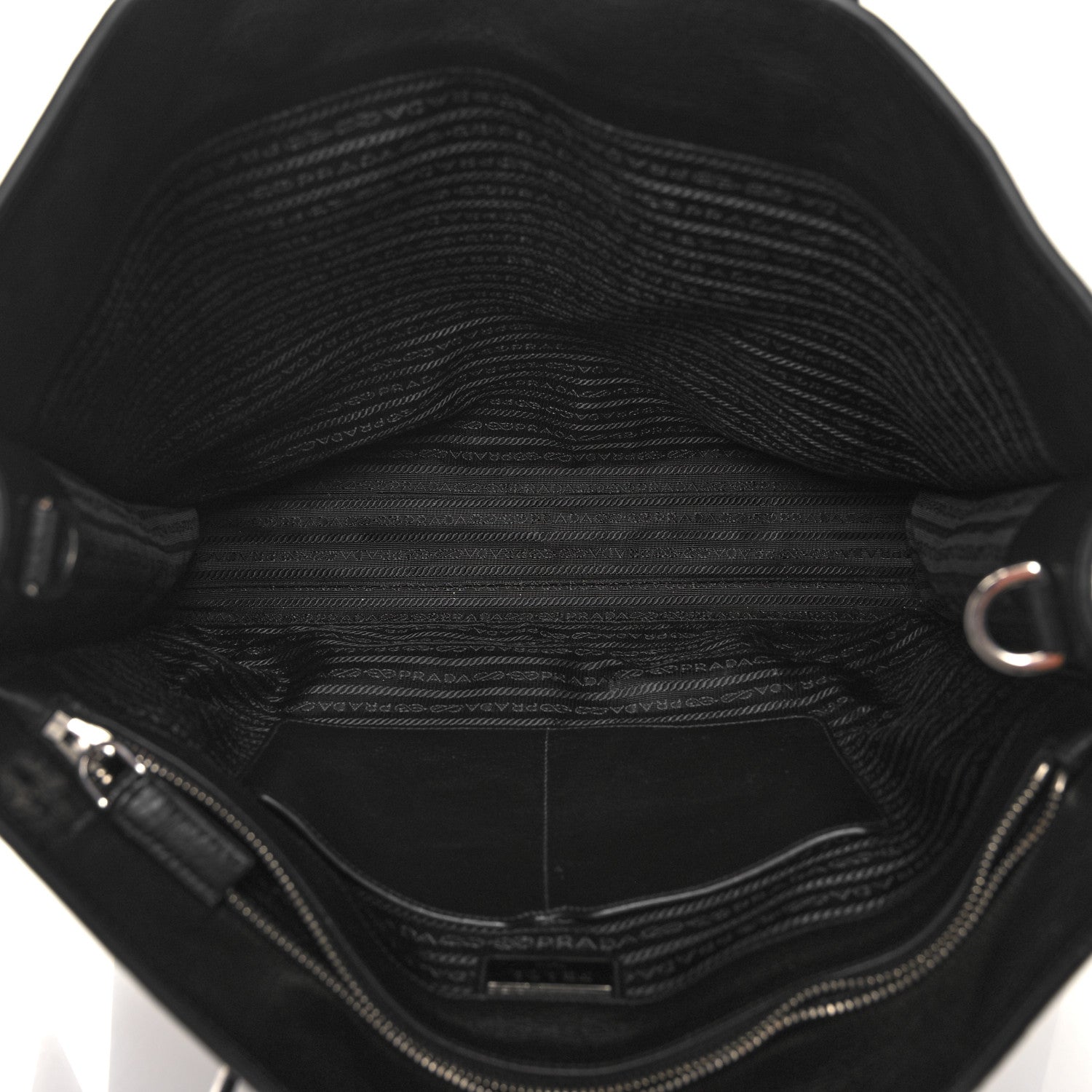 Prada Vitello Daino Shopping Tote Black 4 of 7