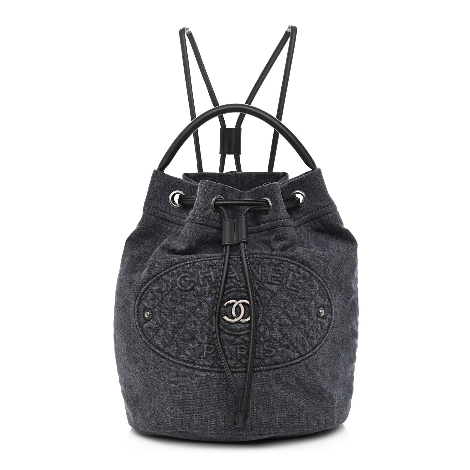 Chanel Denim Drawstring Backpack Blue 1 of 10