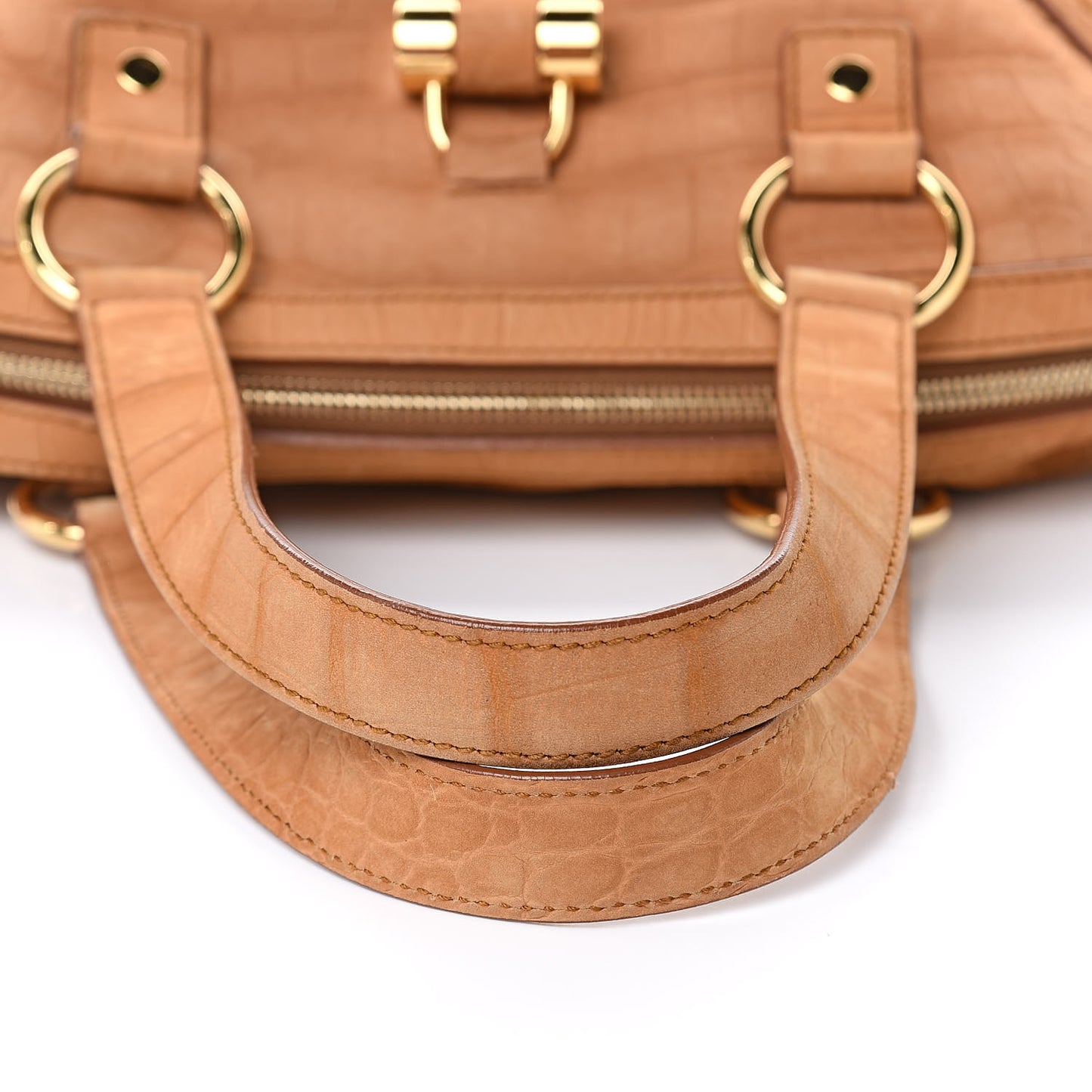 Nubuck Crocodile Embossed Oversized Muse Brown