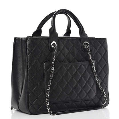 Chanel Caviar Quilted Large Urban Companion Top Handle Shopping Tote Black 3 of 8