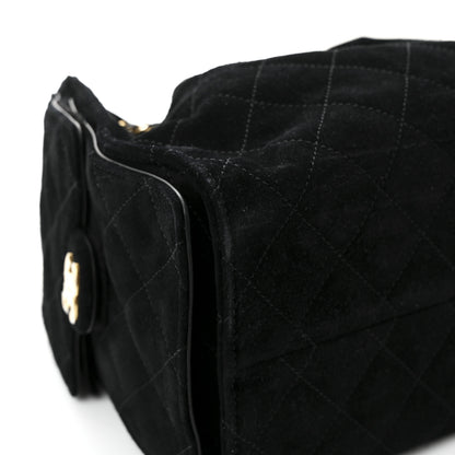 Chanel Suede Quilted Small Chanel 25 Handbag Black 11 of 11