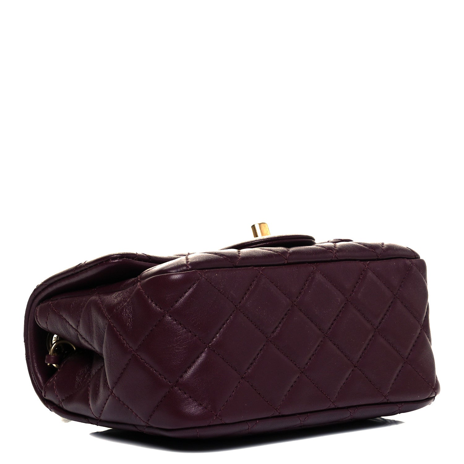 Chanel Lambskin Quilted Mini Pearl Crush Flap Burgundy 3 of 8
