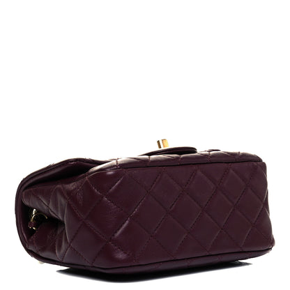 Chanel Lambskin Quilted Mini Pearl Crush Flap Burgundy 3 of 8