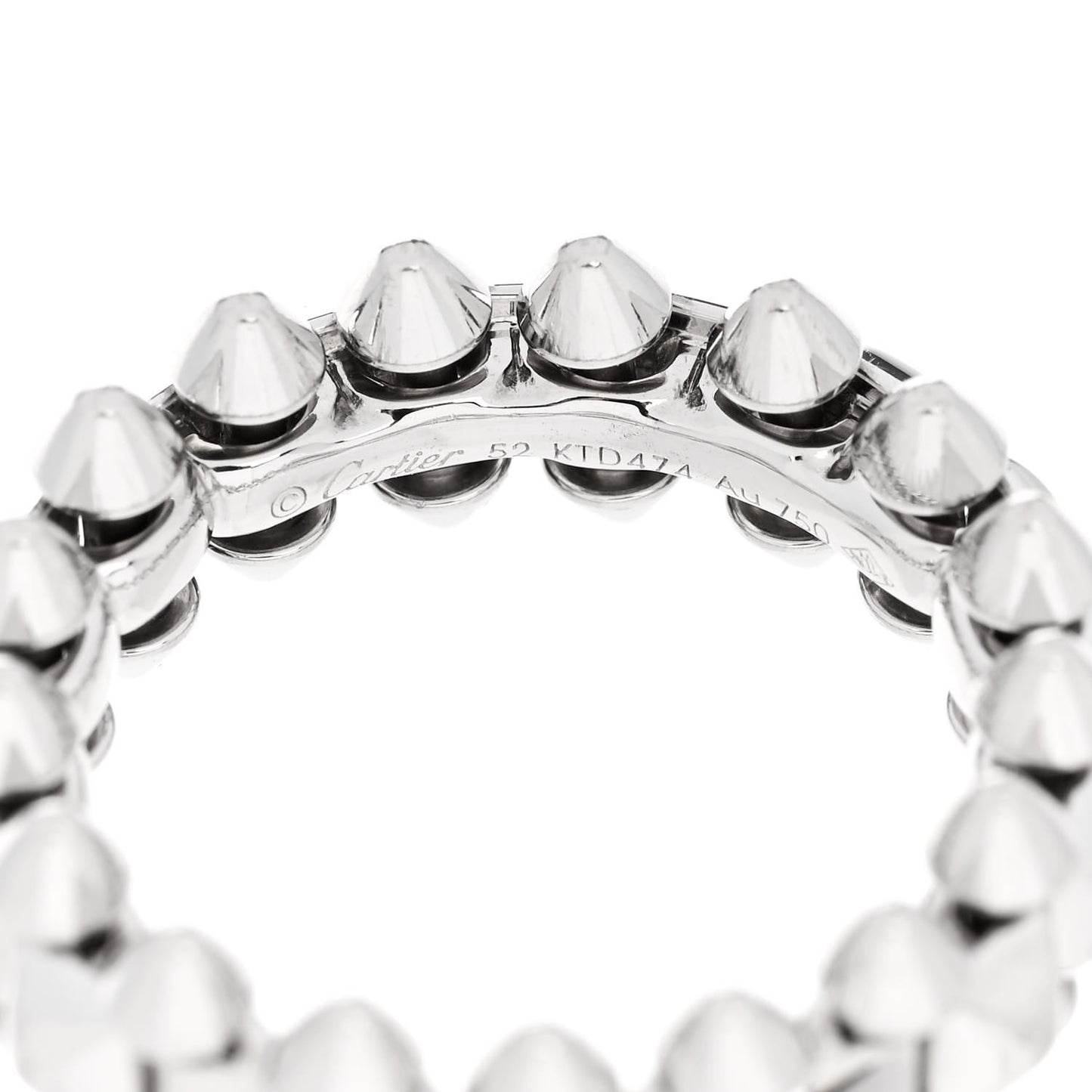 18K White Gold MM Clash De Cartier Ring 52 6