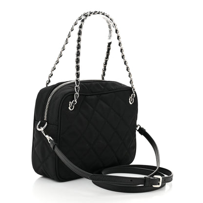 Prada Nylon Tessuto Impuntu Quilted Bandoliera Crossbody Bag Black 3 of 11
