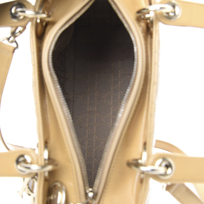Christian Dior Patent Cannage Medium Lady Dior Beige 6 of 11