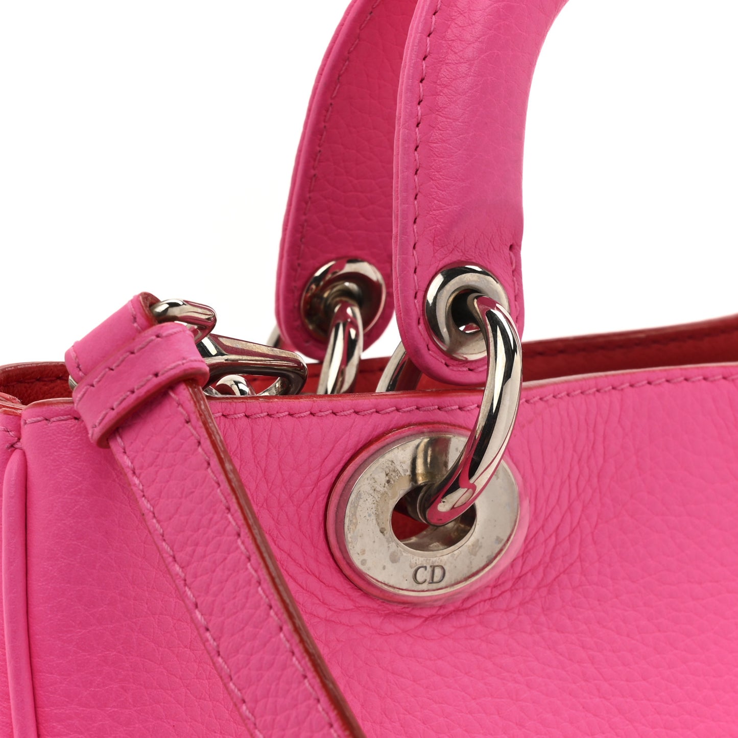 Calfskin Small Diorissimo Tote Pink