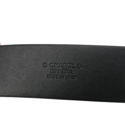 Chanel Calfskin Pearl Crystal CC Belt 85 34 Black 3 of 7