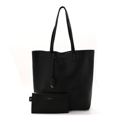 Saint Laurent Calfskin North-South Shopping Tote Black 3 of 12