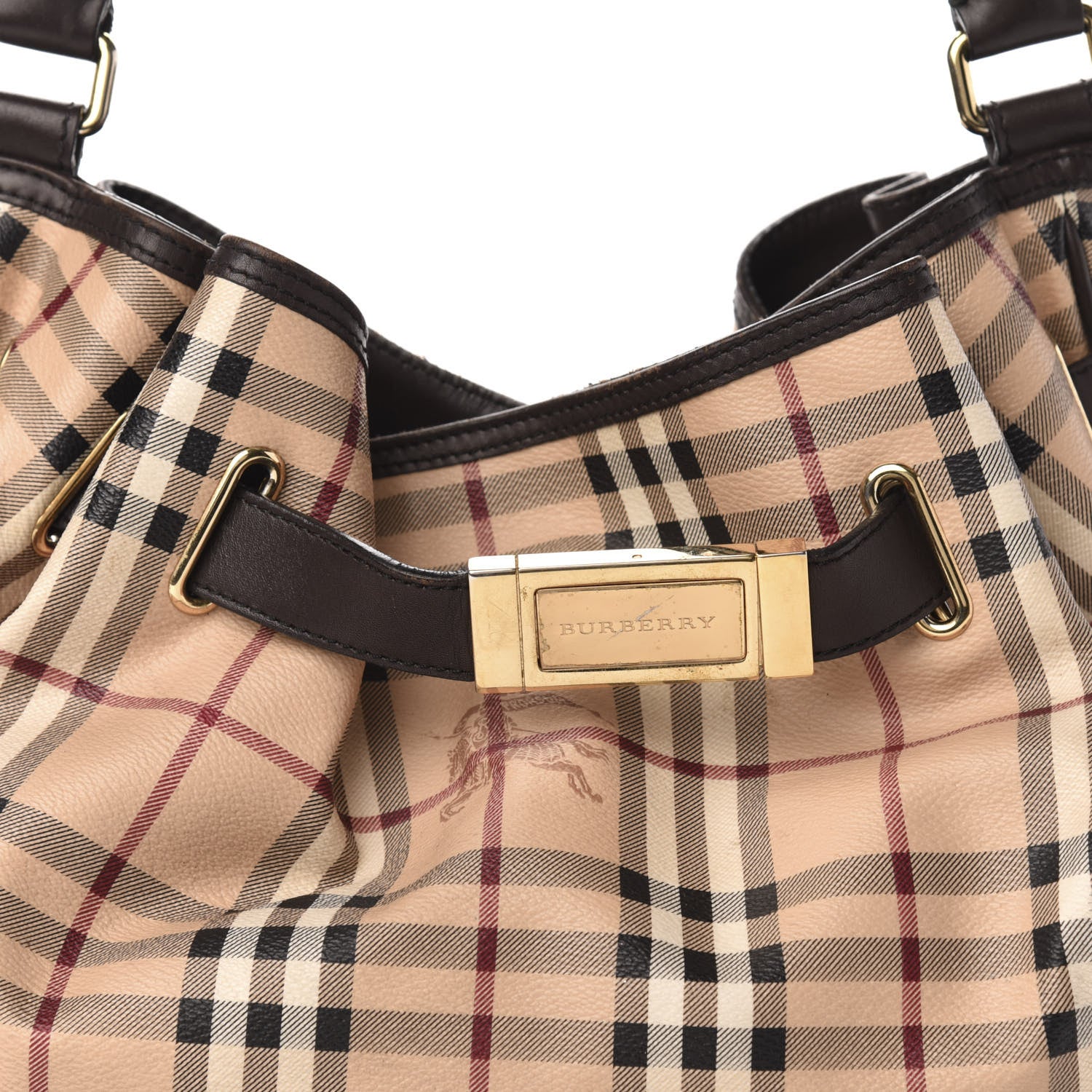 Burberry Haymarket Check Medium Willenmore Hobo Chocolate 11 of 11