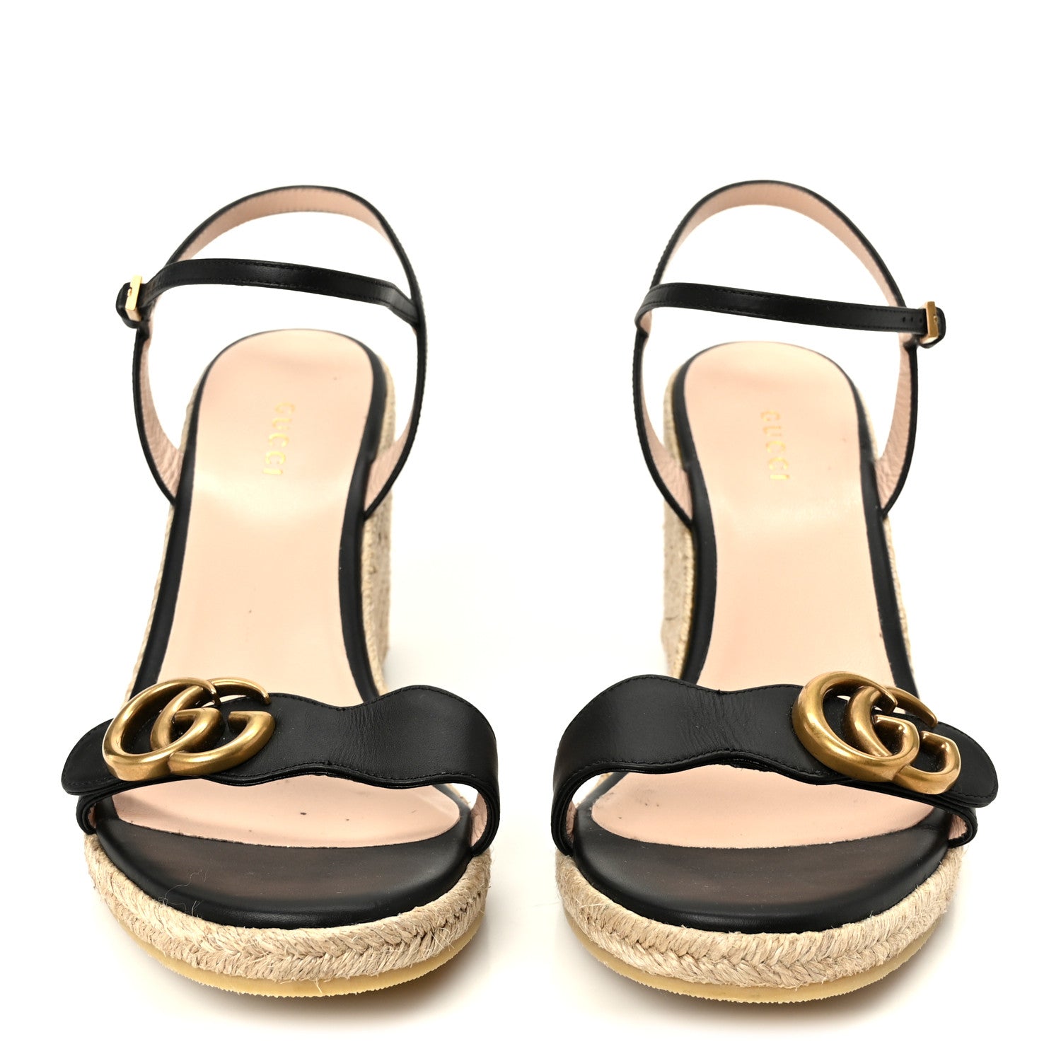 Gucci Galassia Aitana Espadrille 10/95mm Wedge Sandals 39 Black 3 of 12