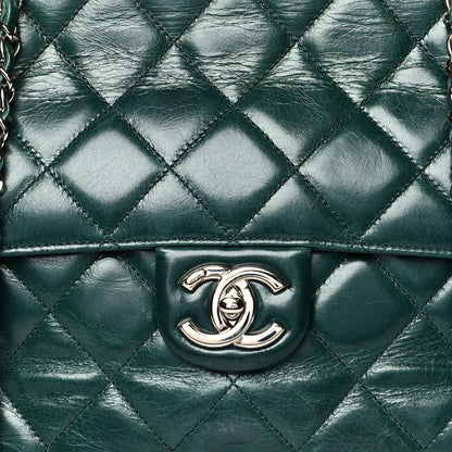 Chanel Glazed Calfskin Quilted Large CC Delivery Tote Green 7 of 13