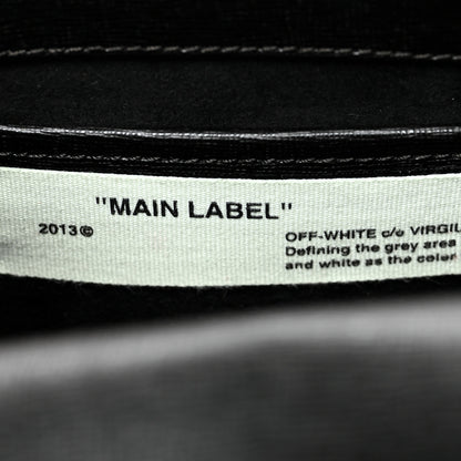 Off-White Saffiano Striped Diag Bag Black White 6 of 10