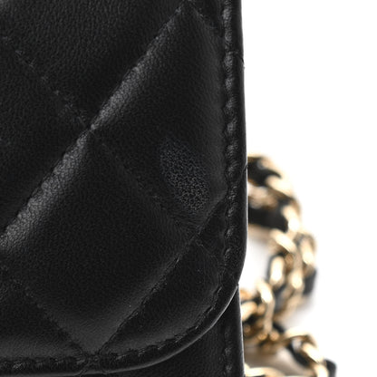 Chanel Lambskin Quilted Mini Trendy CC Chain Wallet Black 11 of 12