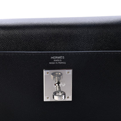 Hermes Madame Calfskin Kelly Retourne 28 Black 5 of 10