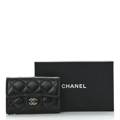 Chanel Lambskin Quilted Classic 4 Key Holder Wallet Black 11 of 11