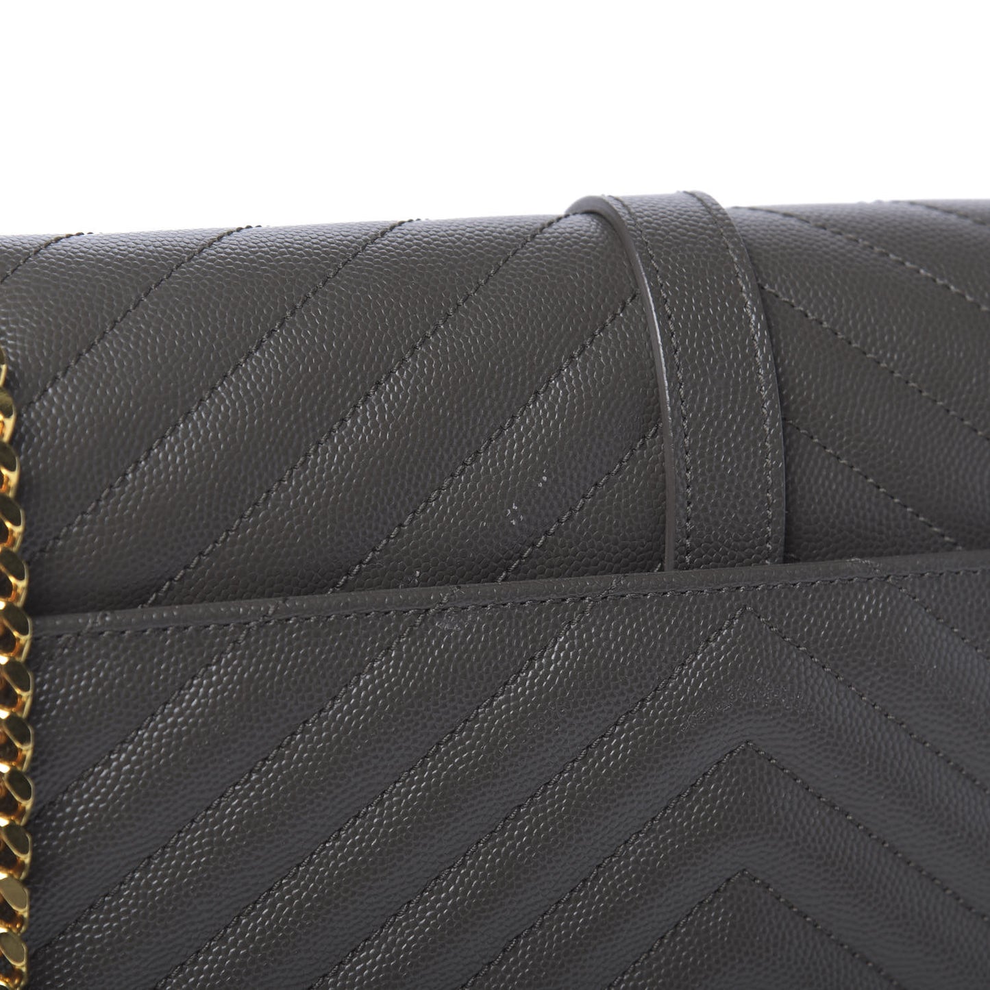 Grain De Poudre Matelasse Chevron Large Monogram Satchel Earth