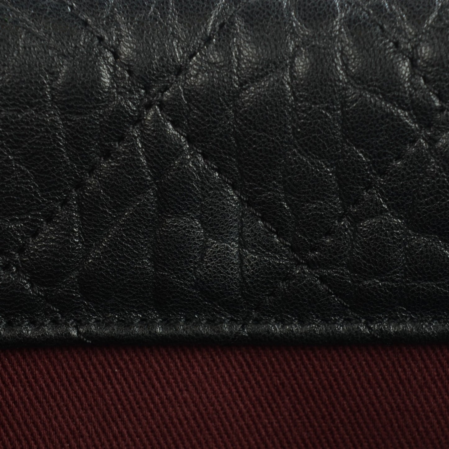 Crumpled Lambskin Quilted Large Tote Black