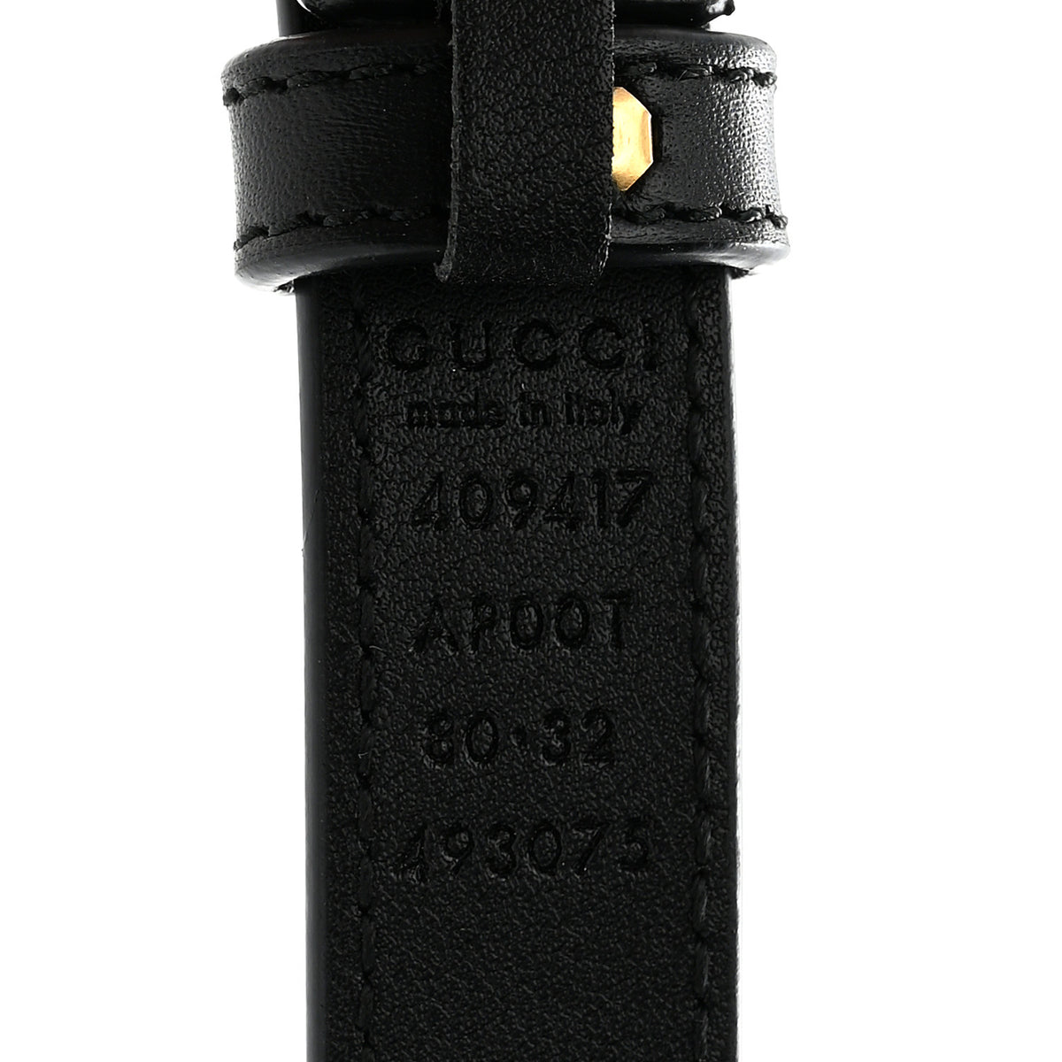 Gucci Calfskin Double G 20mm Belt 80 32 Black 3 of 5