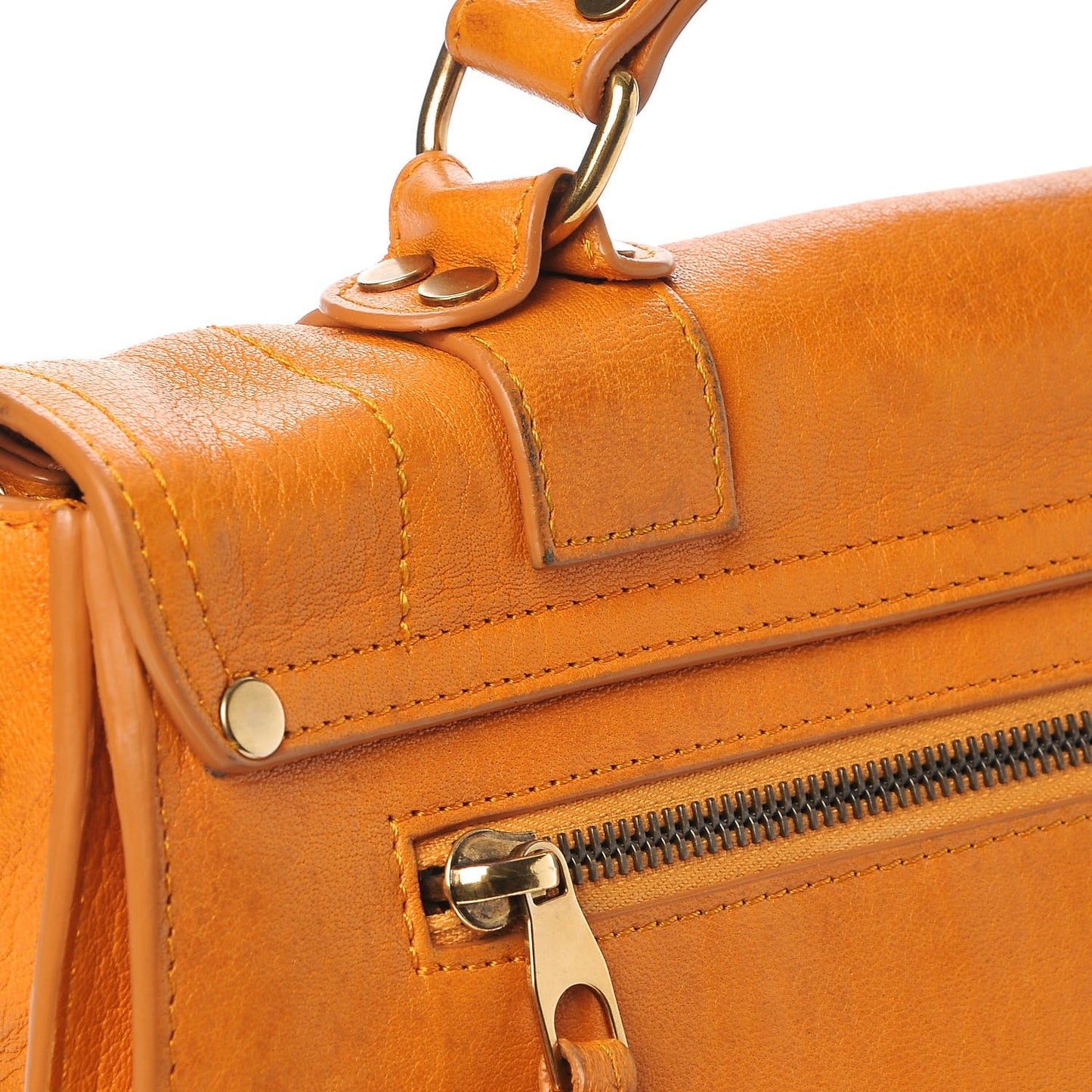 Lambskin Medium PS1 Satchel Saffron