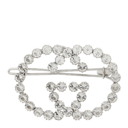 Gucci Crystal Interlocking G Hair Clip Silver 1 of 3