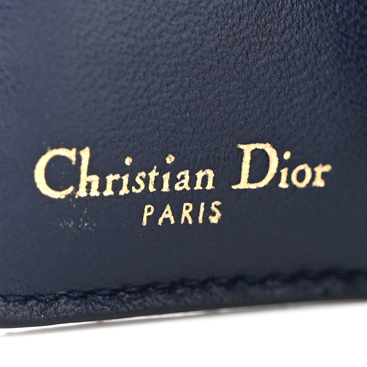 Christian Dior Lambskin Cannage Dioraddict Flap Wallet Navy 7 of 9