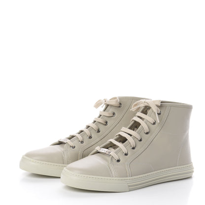 Gucci Calfskin Womens High Top Sneakers 39.5 Mystic White 3 of 6
