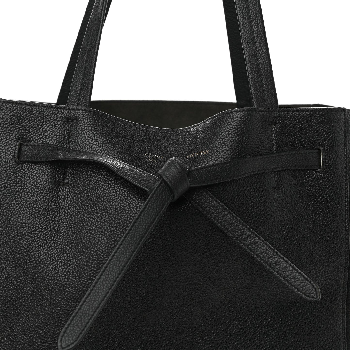 Soft Grained Calfskin Small Belt Cabas Phantom Black