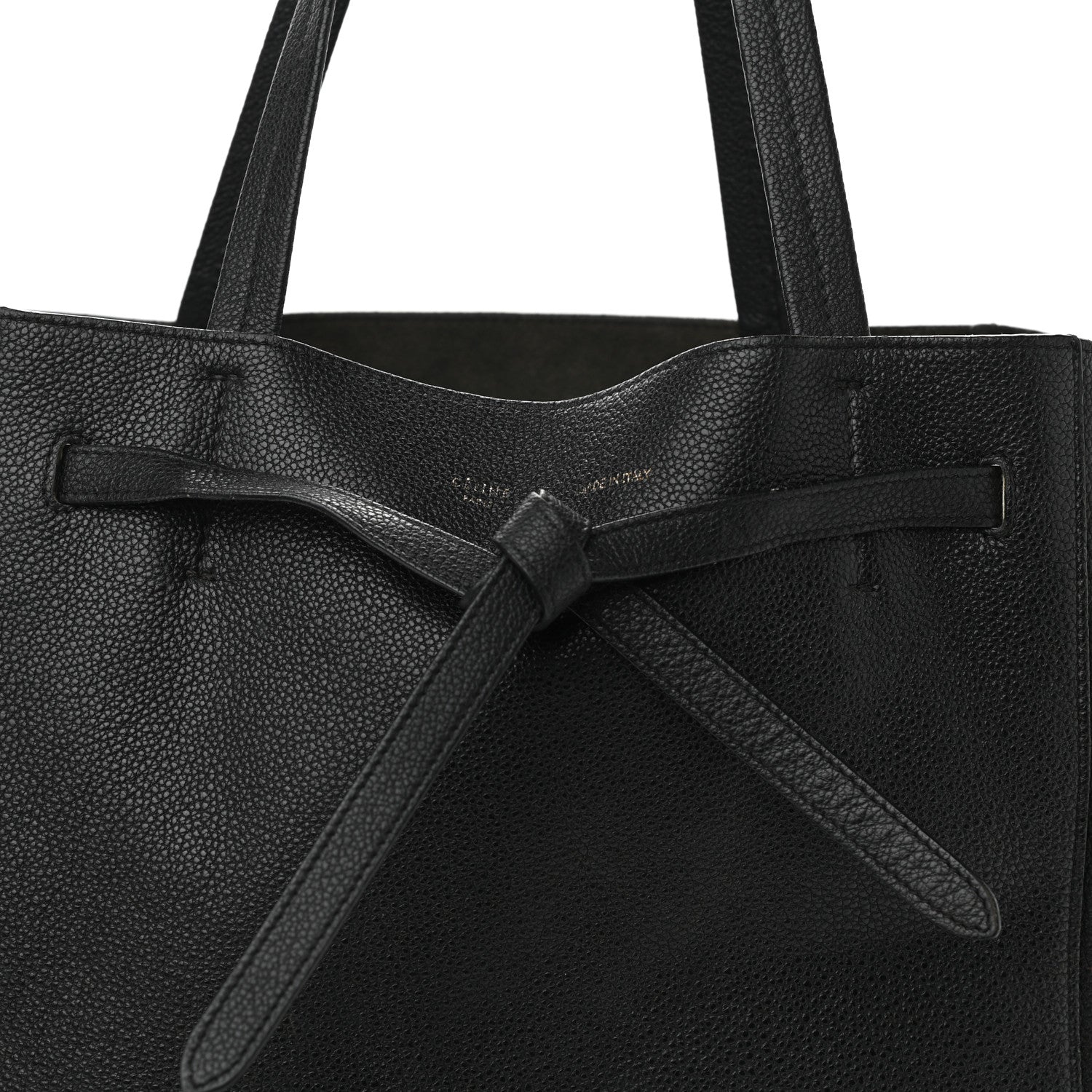 Celine Soft Grained Calfskin Small Belt Cabas Phantom Black 8 of 23