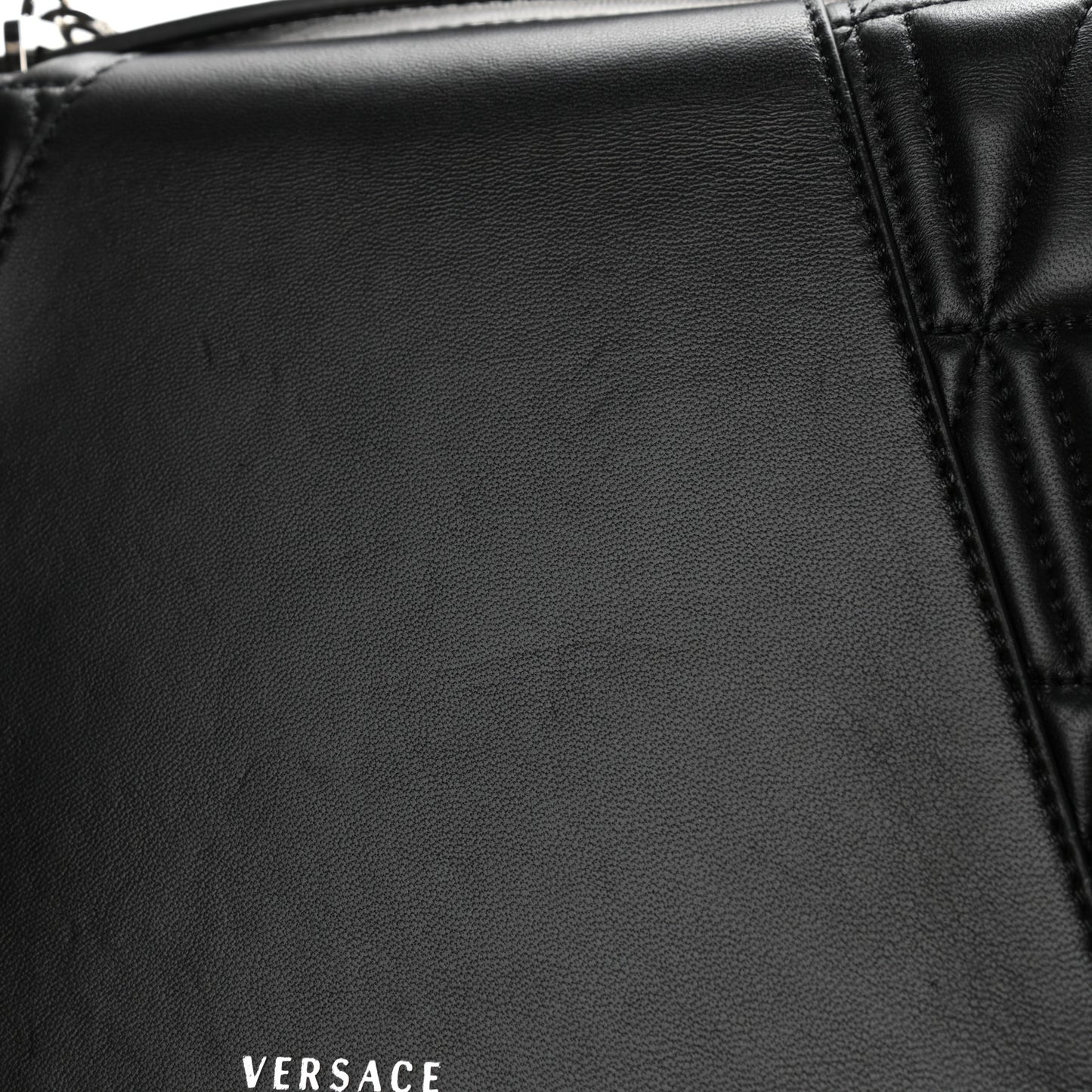 Nappa Quilted Virtus Top Handle Shoulder Bag Black
