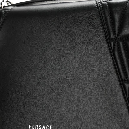 Versace Nappa Quilted Virtus Top Handle Shoulder Bag Black 11 of 11