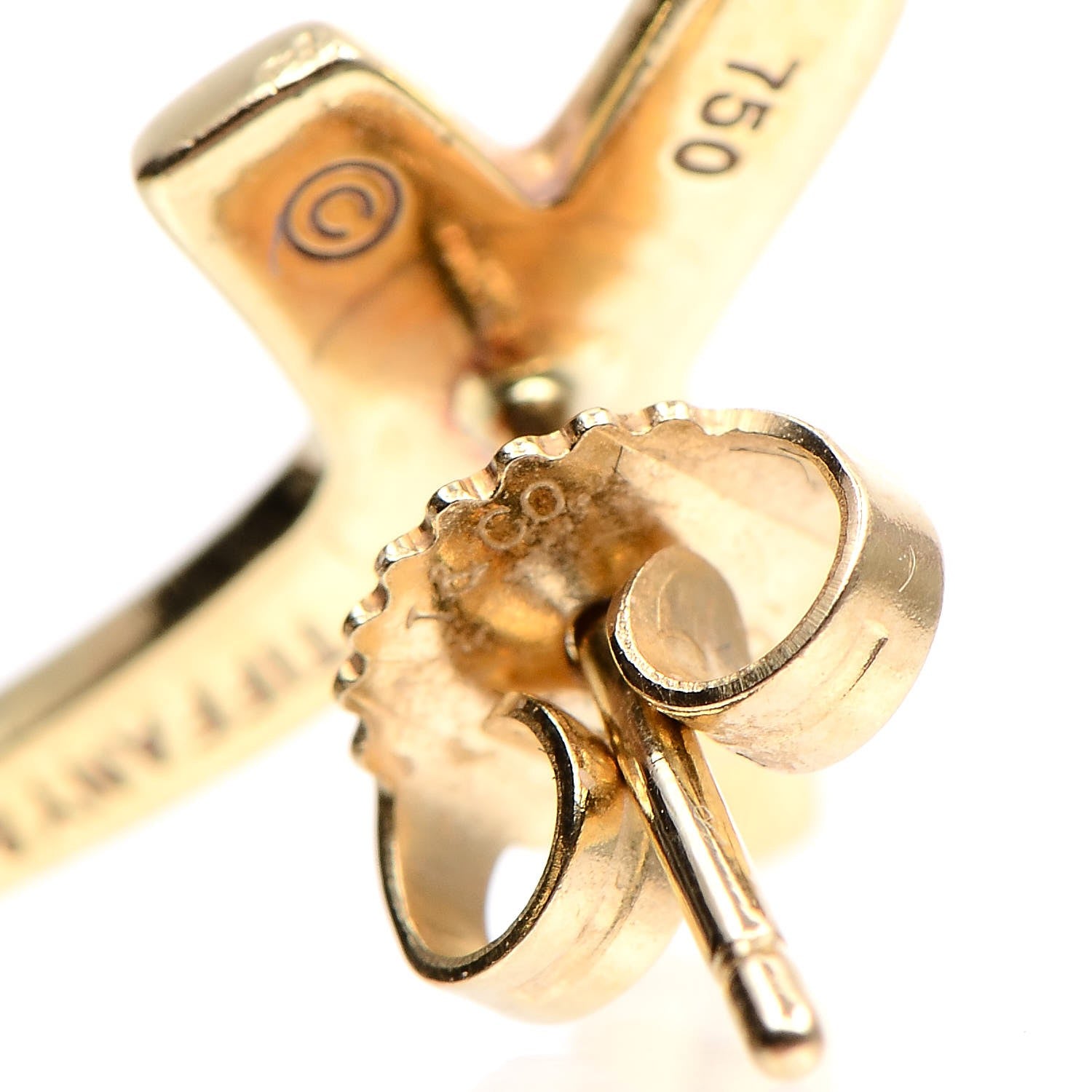 Tiffany 18K Yellow Gold Paloma's Graffiti X Earrings 3 of 5