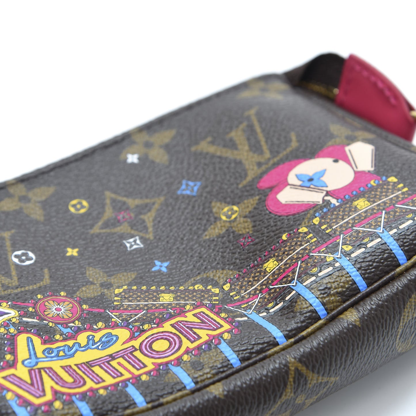 Monogram 2020 Christmas Animation Roller Coaster Mini Pochette Accessories Pivoine