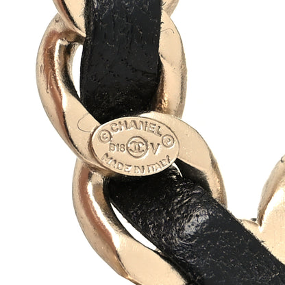 Chanel Lambskin Chain CC Brooch Black Gold 4 of 4