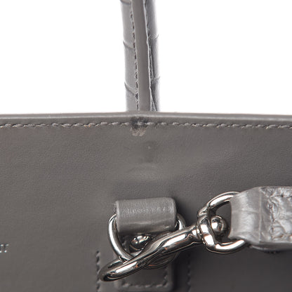 Saint Laurent Calfskin Crocodile Embossed Baby Sac De Jour Fog 7 of 9