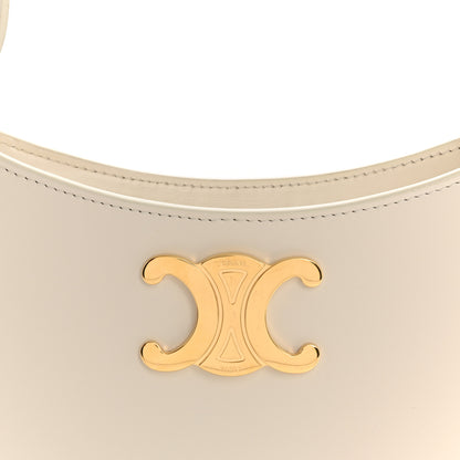 Celine Shiny Calfskin Medium Tilly Triomphe Shoulder Bag Rice 8 of 10