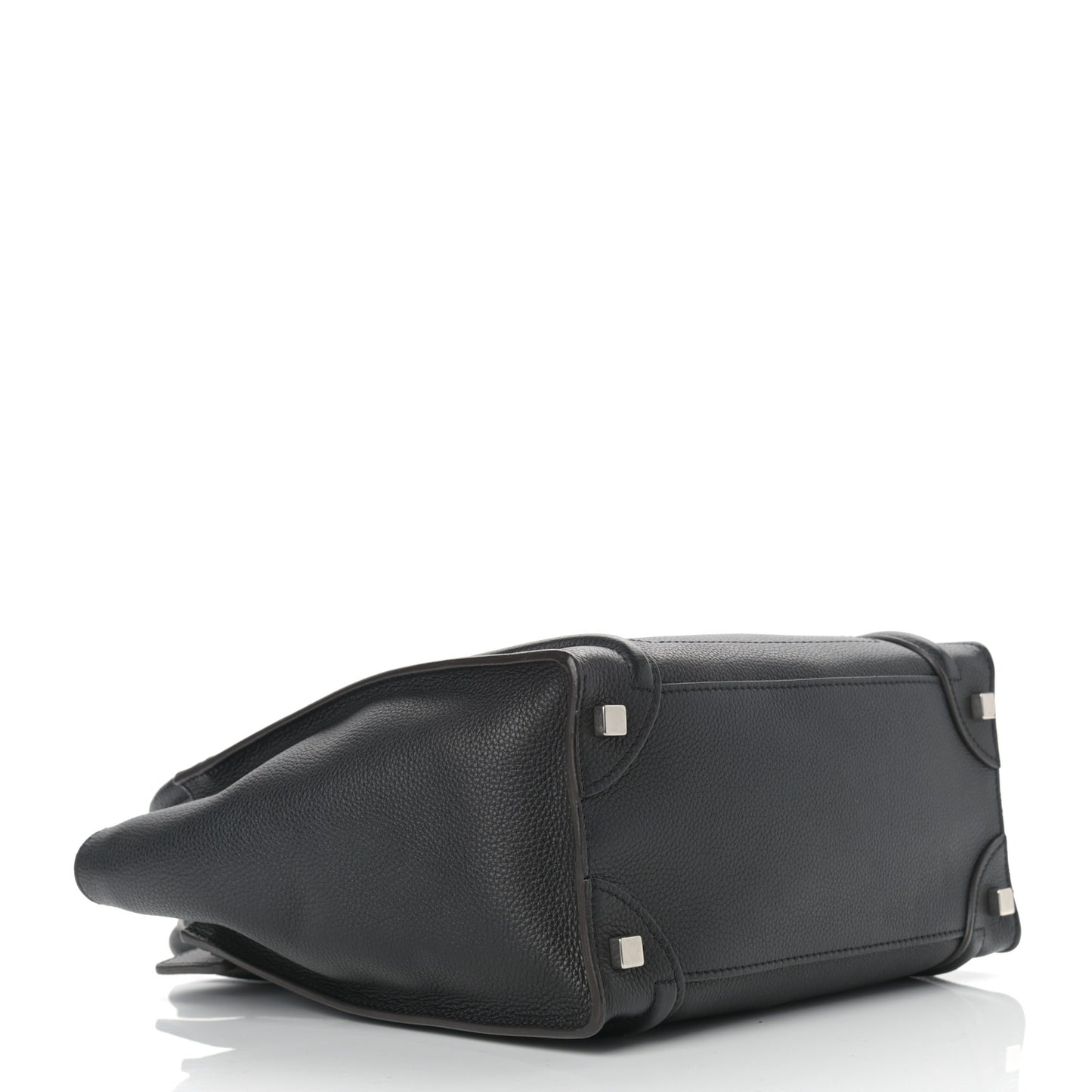 Drummed Calfskin Micro Luggage Black