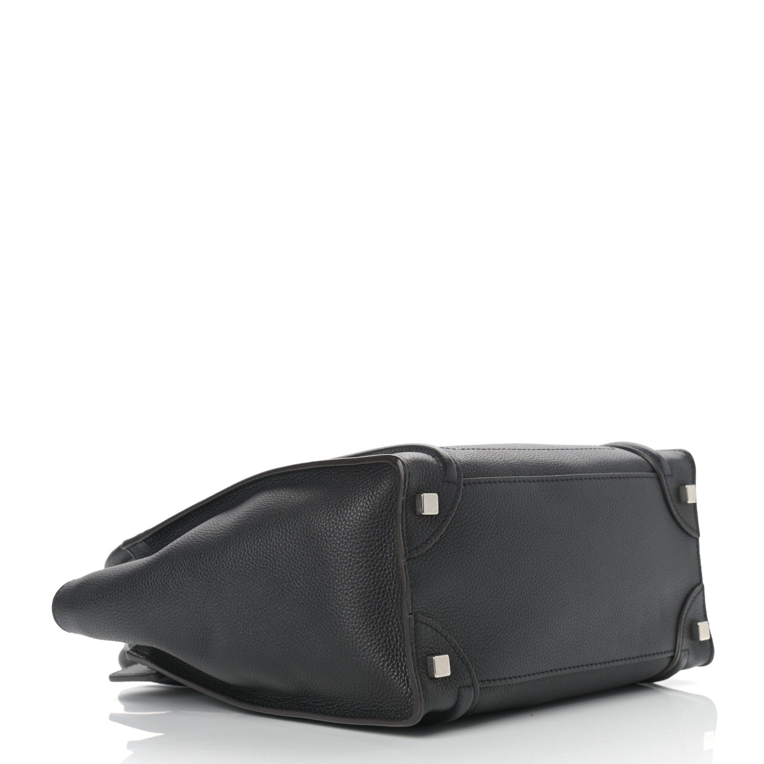 Celine Drummed Calfskin Micro Luggage Black 3 of 9