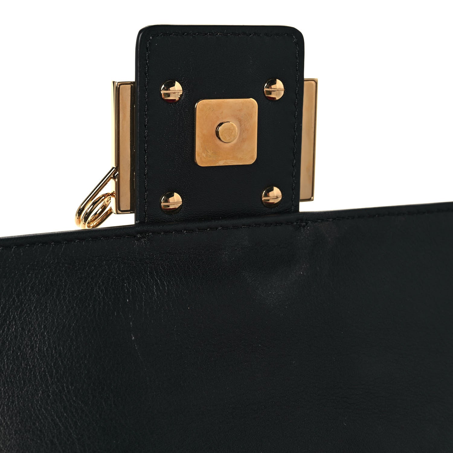 Fendi X VERSACE Vitello Seta Fendace Mini Brooch Baguette Black 14 of 15