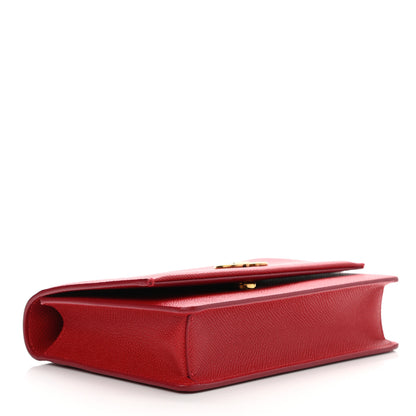 Salvatore Ferragamo Hammered Calfskin Gancini Minibag Red 4 of 9