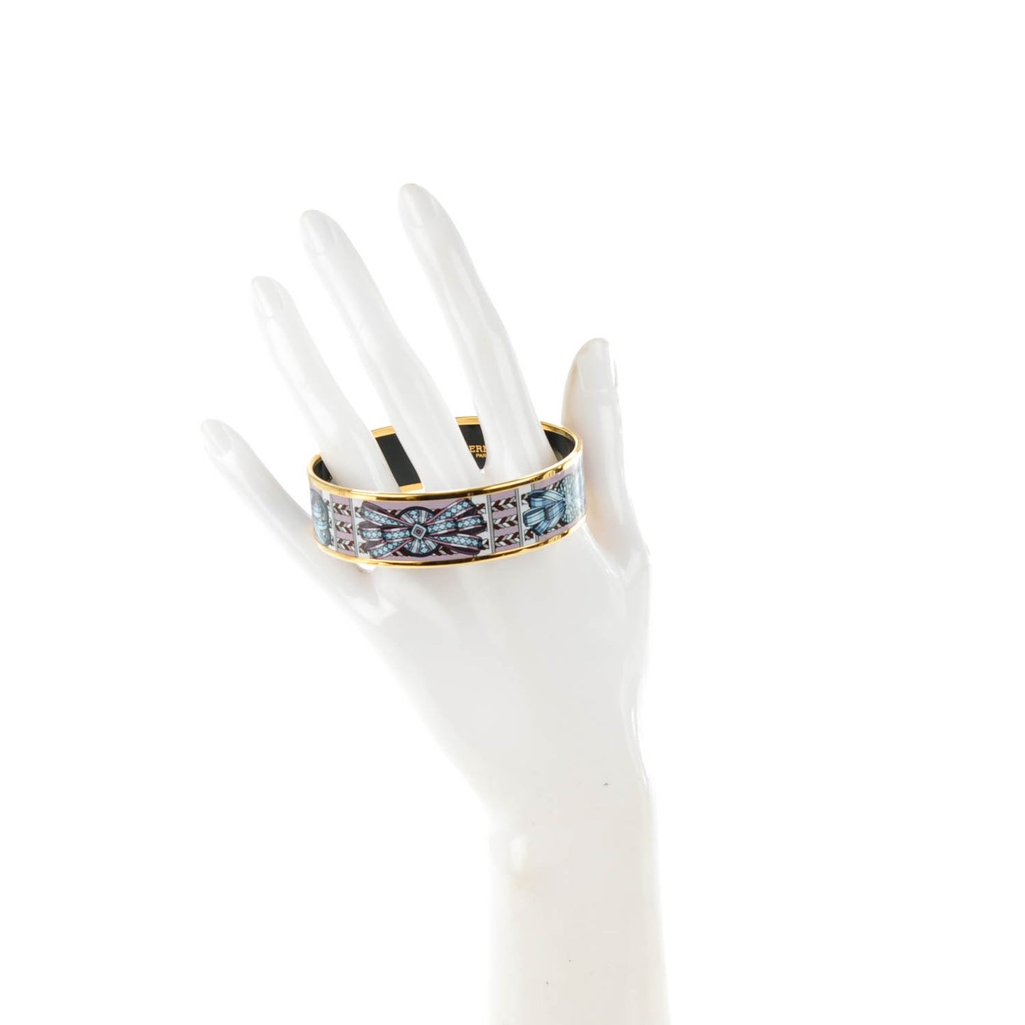 Enamel Printed Wide Rubans du Cheval Bracelet 70 Colorise